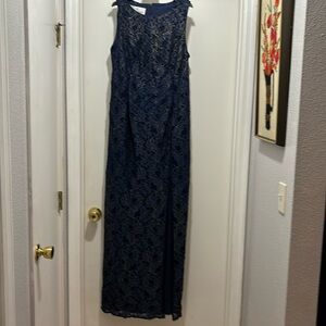 Oleg Cassini Blue Long Dress